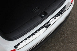 Накладка на задний бампер стальная с загибом (вариант 1) OEM-Tuning Hyundai Tucson 2015-2019 ― Auto-Clover