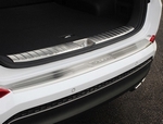 Накладка на задний бампер стальная с загибом (вариант 2) OEM-Tuning Hyundai Tucson 2015-2019
