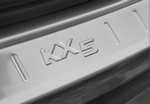 Накладка на задний бампер стальная (вариант 1) OEM-Tuning KIA Sportage 2016-2019