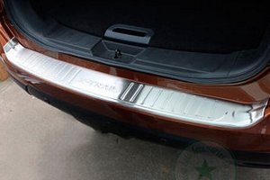 Накладка на задний бампер стальная (вариант 2) OEM-Tuning Nissan X-Trail 2014-2019 ― Auto-Clover
