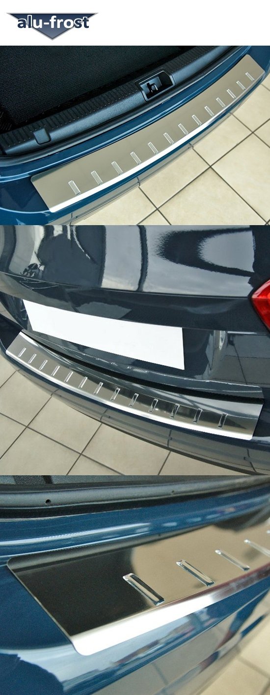 Накладка на задний бампер зеркальная с загибом Alu-Frost KIA Sorento 2013-2017 no.16523
