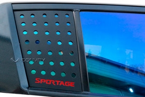 Накладка перфорированная на заднее стекло бокового окна Convoy KIA Sportage 2010-2015 ― Auto-Clover
