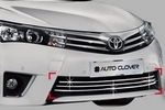 Накладки хромированные на решетку радиатора (низ) Autoclover Toyota Corolla 2013-2019