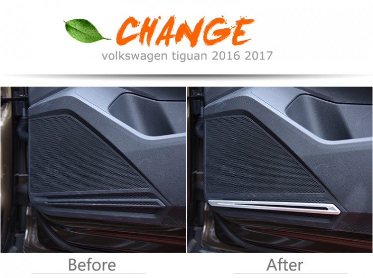 Накладки на динамики дверей пластиковые OEM-Tuning Volkswagen Tiguan II 2016-2019 no.5570