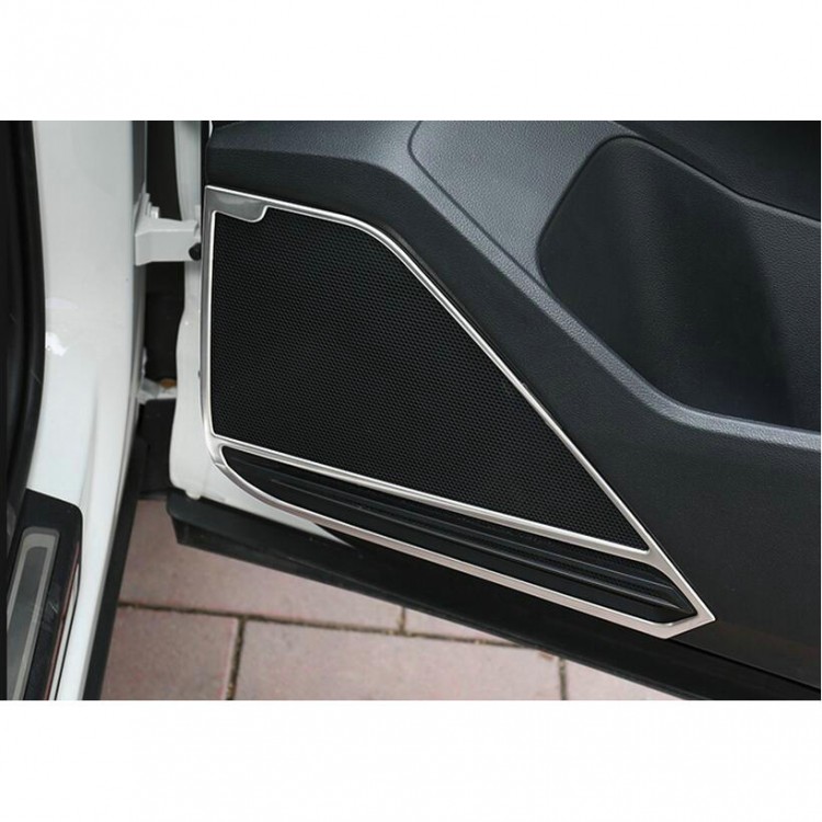 Накладки на динамики дверей стальные (вариант 1) OEM-Tuning Volkswagen Tiguan II 2016-2019 no.5561