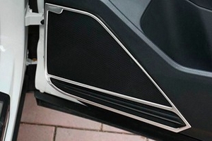 Накладки на динамики дверей стальные (вариант 1) OEM-Tuning Volkswagen Tiguan II 2016-2019 ― Auto-Clover