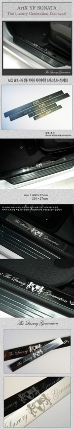 Накладки на пороги ArtX Hyundai Sonata 2009-2014