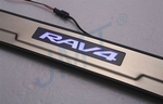 Накладки на пороги с Led-подсветкой JMT Toyota RAV4 2013-2019