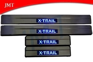 Накладки на пороги с Led подсветкой JMT Nissan X-Trail 2014-2019 ― Auto-Clover