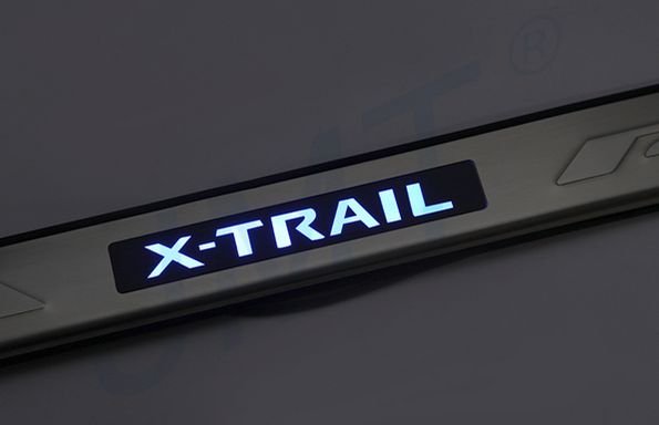 Накладки на пороги с Led подсветкой JMT Nissan X-Trail 2007-2014 no.15037