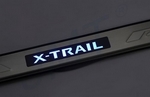 Накладки на пороги с Led подсветкой JMT Nissan X-Trail 2007-2014
