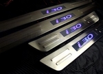 Накладки на пороги с Led-подсветкой JMT Hyundai i30 2012-2017