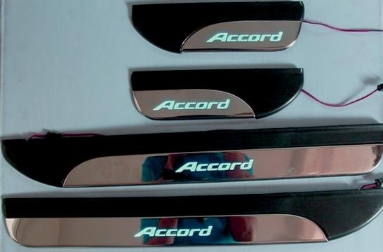 Накладки на пороги с Led-подсветкой JMT Honda Accord IX 2013-2019 no.15488