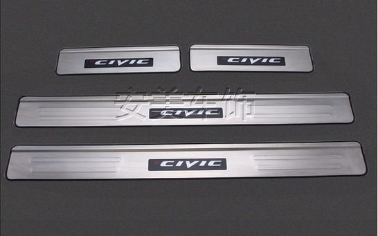 Накладки на пороги с Led подсветкой JMT Honda Civic IX 2012-2019 no.15552