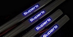 Накладки на пороги с Led подсветкой JMT Skoda Superb II 2008-2015