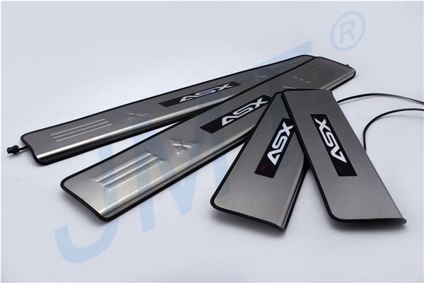 Накладки на пороги с Led подсветкой JMT Mitsubishi ASX 2010-2019 no.15557