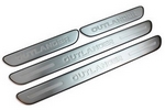 Накладки на пороги стальные (4 элемента) OEM-Tuning Mitsubishi Outlander III 2013-2019