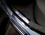 Накладки на пороги стальные (8 элементов) OEM-Tuning Nissan Qashqai 2007-2013