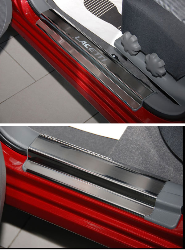 Накладки на пороги стальные Alu-Frost Chevrolet Lacetti 2002-2013 no.16199