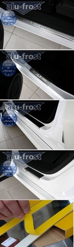 Накладки на пороги стальные Alu-Frost Renault Koleos 2007-2015