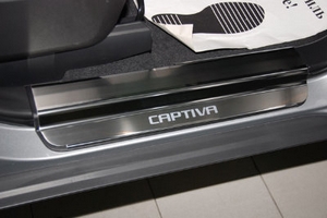 Накладки на пороги стальные Alu-Frost Chevrolet Captiva 2006-2019 ― Auto-Clover