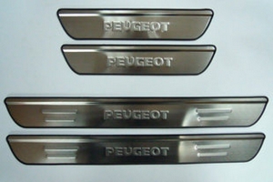 Накладки на пороги стальные JMT Peugeot 207 2006-2012 ― Auto-Clover