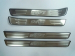 Накладки на пороги стальные JMT Suzuki Swift 2010-2019