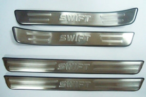 Накладки на пороги стальные JMT Suzuki Swift 2010-2019 ― Auto-Clover