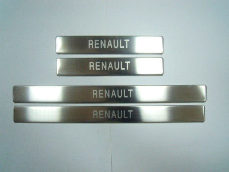 Накладки на пороги стальные JMT Renault Logan 2004-2012 no.10673