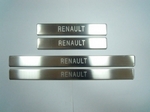 Накладки на пороги стальные JMT Renault Logan 2004-2012