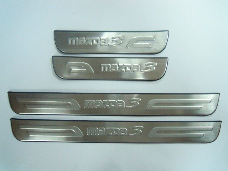 Накладки на пороги стальные JMT Mazda 3 I 2003-2008 no.10685