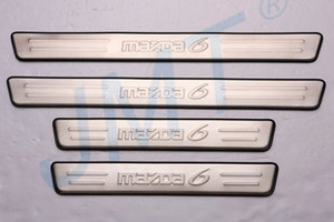 Накладки на пороги стальные JMT Mazda 6 II 2008-2012 ― Auto-Clover
