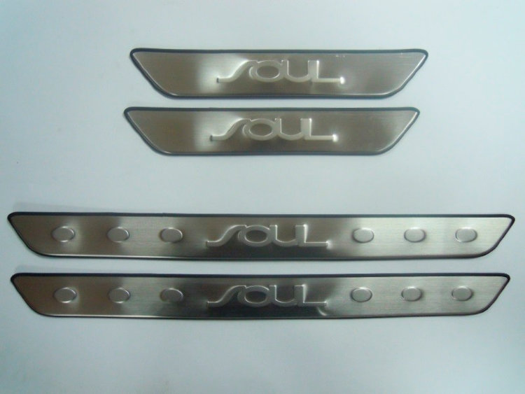 Накладки на пороги стальные JMT KIA Soul 2009-2013 no.10689