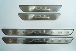 Накладки на пороги стальные JMT KIA Soul 2009-2013