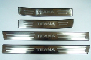 Накладки на пороги стальные JMT Nissan Teana 2008-2013 ― Auto-Clover