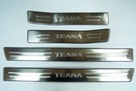 Накладки на пороги стальные JMT Nissan Teana 2008-2013