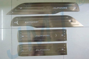 Накладки на пороги стальные JMT Toyota Alphard 2008-2015 ― Auto-Clover