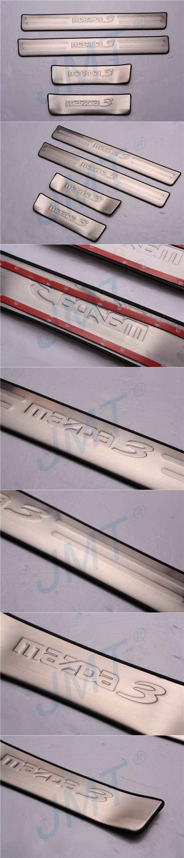 Накладки на пороги стальные JMT Mazda 3 II 2009-2013 no.10846