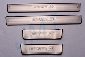 Накладки на пороги стальные JMT Mazda 3 II 2009-2013 ― Auto-Clover