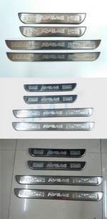 Накладки на пороги стальные JMT Toyota RAV4 2006-2012