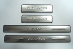 Накладки на пороги стальные JMT Mitsubishi Outlander III 2013-2019