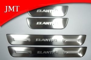 Накладки на пороги стальные JMT Hyundai Elantra 2010-2015 ― Auto-Clover