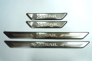 Накладки на пороги стальные JMT Nissan X-Trail 2007-2014 ― Auto-Clover