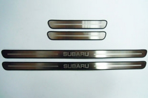 Накладки на пороги стальные JMT Subaru Forester 2013-2019 ― Auto-Clover