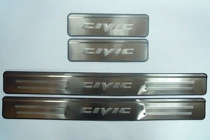 Накладки на пороги стальные JMT Honda Civic VIII 2006-2011 ― Auto-Clover