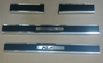 Накладки на пороги стальные карбон Alu-Frost Ford Kuga II 2013-2019