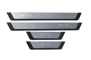 Накладки на пороги стальные (на пластике) Omsa Line Volkswagen Jetta VI 2011-2019 ― Auto-Clover