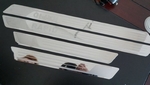 Накладки на пороги стальные OEM-Tuning Skoda Rapid 2012-2019