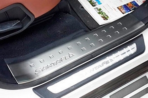 Накладки на пороги стальные OEM-Tuning Hyundai Grand Santa Fe 2013-2019 ― Auto-Clover
