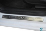 Накладки на пороги стальные Omsa Line Honda Civic IX 2012-2019